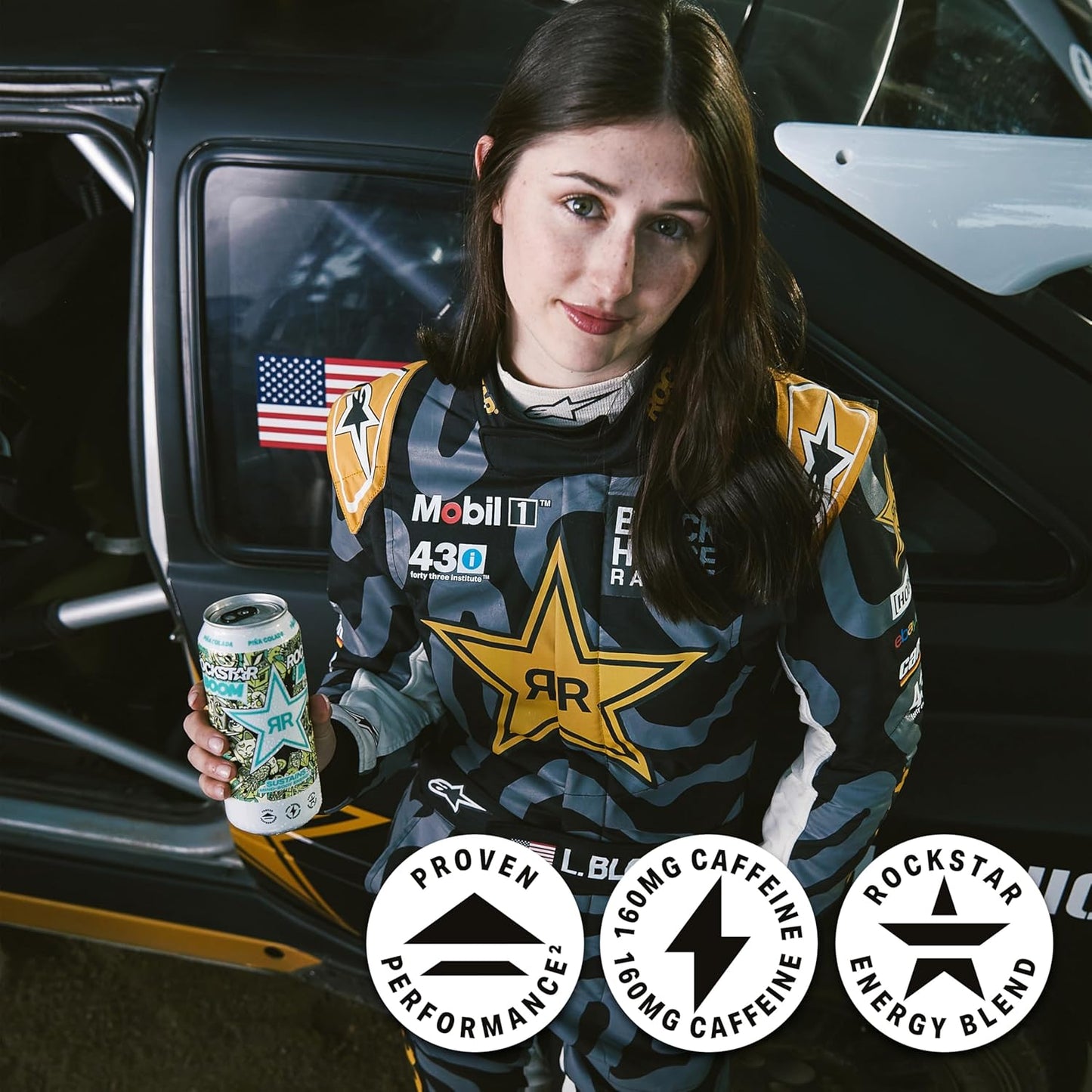 Rockstar Boom Piña Colada Energy Drink 16 oz (12 Pack) – Tropical Flavor Energy Drink