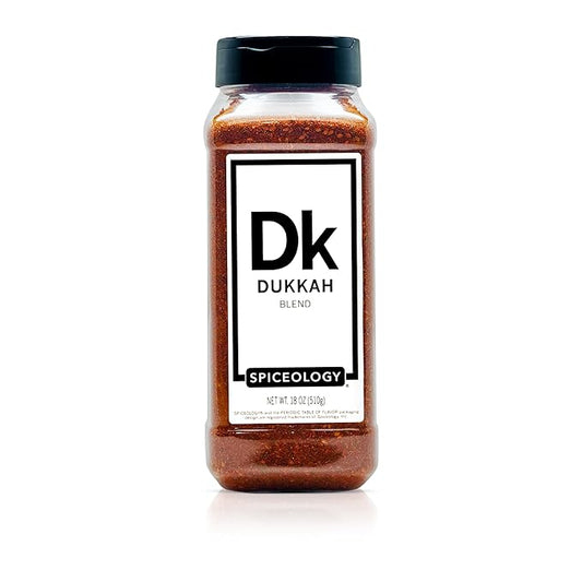 Spiceology ??Dukkah Seasoning ??Nut-Free Spice Blend with Sumac, Sesame, Cumin & Garlic ??Ideal for Meats, Seafood, Vegetables & Rice ??Chef-Crafted & Freshly Ground ??18 oz