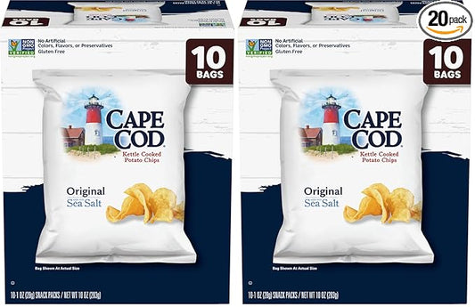 Cape Cod Potato Chips Original, 1 Oz, 10 Ct (Pack of 2)