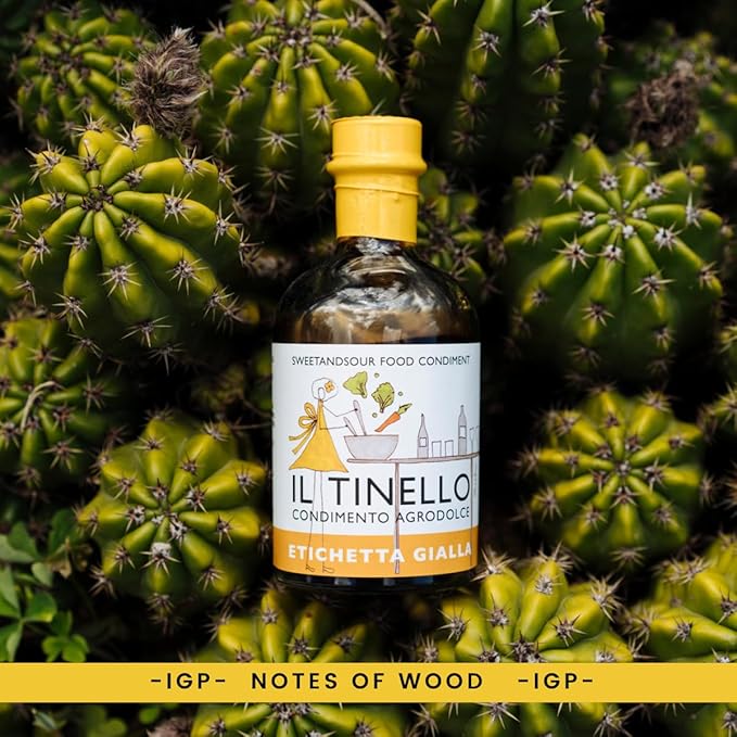 IL TINELLO Balsamic Vinegar of Modena IGP, Yellow Label, 250ml (8.5 fl oz) ??Aceto Balsamico di Modena Ideal for Salads & Marinades, 38 Brix, Product of Italy