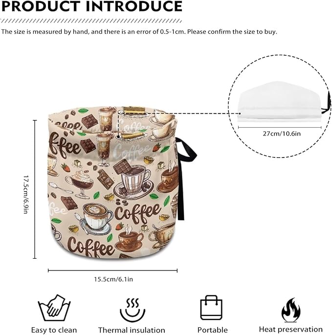 Coffee Tea Cozy for Teapot Insulated Dust Proof Tea Pot Cozy for Keeping Warm Soft & Washable Teapot Insulation Cover for Breakfast Extra Thick Designed in England