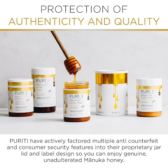 PURITI Manuka Honey MGO 300+ / UMF 10+ | 100% Pure Genuine Raw Manuka Honey | 8.8 Oz / 250g | Harvested, Tested, Certified and Packed in New Zealand