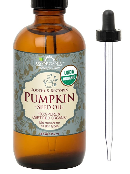 US Organic Pumpkin Seed Oil, USDA Certified Organic,100% Pure & Natural, Cold Pressed Virgin
