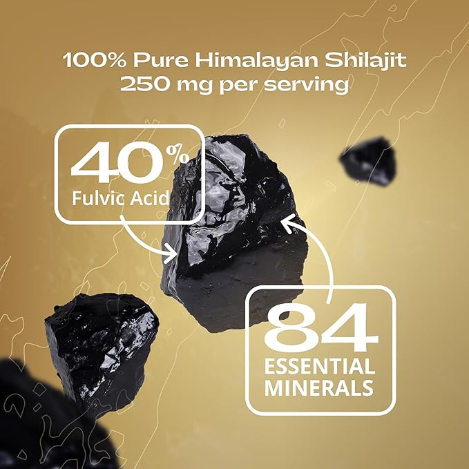 Colombian Coffee with Shilajit ??Medium Roast Organic Ground Coffee, Energy & Immunity Boost, 250mg Himalayan Shilajit per Serving, 16 Servings