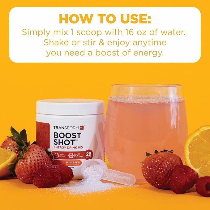 TransformHQ Everyday Boost Shot 28 Servings (Pina Colada) - Non-GMO, Gluten-Free