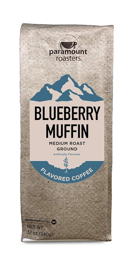 Paramount Roasters Blueberry Muffin Flavored Ground Coffee, 12 oz medium roast, Paramount Coffee Company