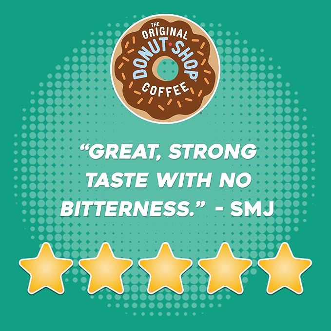 The Original Donut Shop Coffee Dark, Keurig Single Serve K-Cup Pods, Dark Roast Coffee, 48 Count