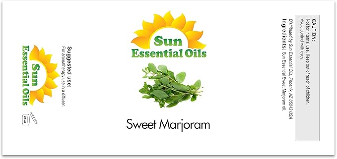 Sun Essential Oils Sweet Marjoram Essential Oil 2 oz ??Aromatherapy Oil