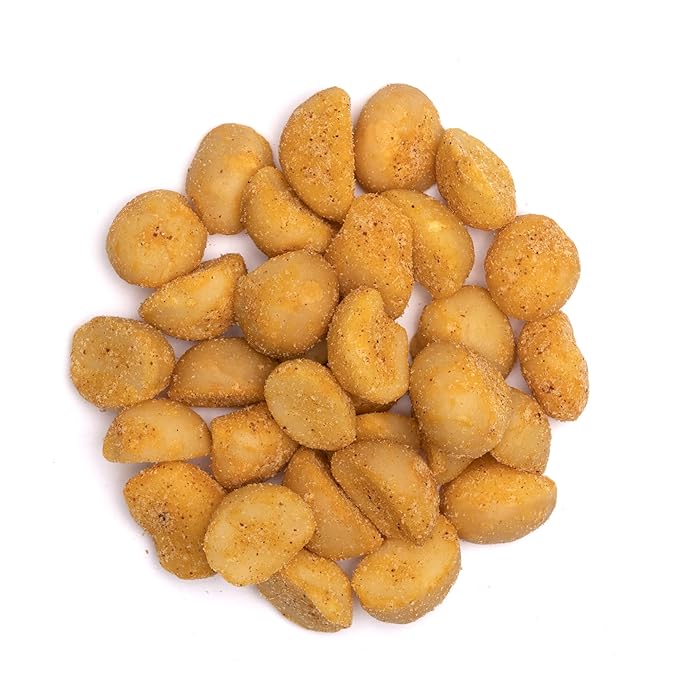 Hamakua Macadamia Nuts - Spicy Chili Pepper - Hawaiian Grown Flavored Dry Roasted Half and Whole Macadamias - Natural Eco-Friendly Large Macadamia Nuts
