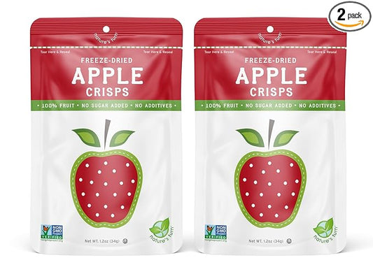 Nature???Turn Freeze-Dried Fruit Snacks, Apple Crisps, Pack of 2 (1.2 oz Each)