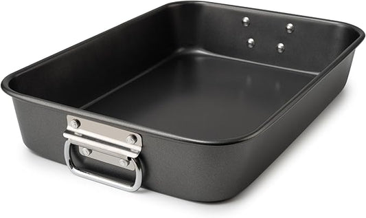 Tiawudi Lasagna Pan with Handles, 15x10x3 Inch Bakeware for Oven, Nonstick Rectangular Roasting Pan, Deep Baking Dish for Cake and Brownie, Heavy Duty