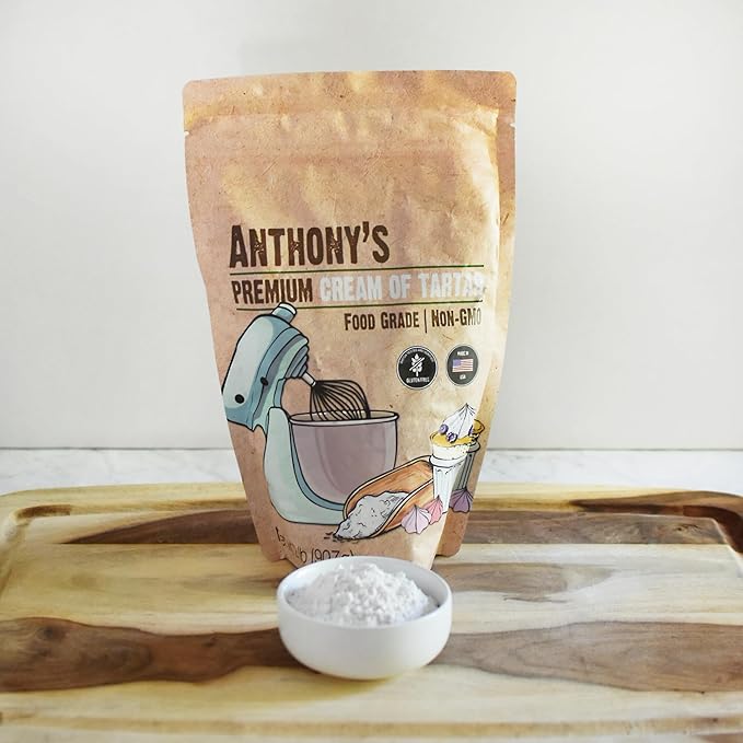 Anthony's Premium Cream of Tartar, 2 lb, Gluten Free, Food Grade, Non GMO, USP, FCC, Made in USA