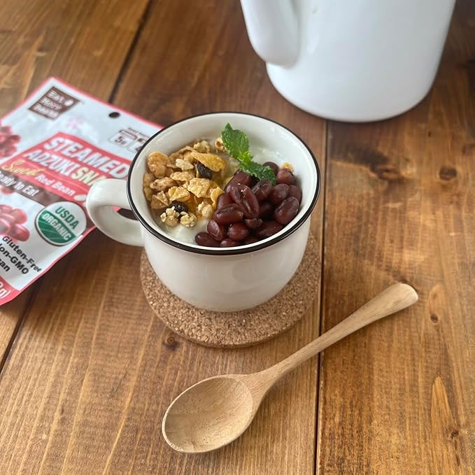 ?륟at More Beans?멣TEAMED ADZUKI SNACK -Sweet Red Bean, steamed bean, Organic Adzuki Beans, healthy USDA Certified, Vegan, Non-GMO (2oz, 10packs)
