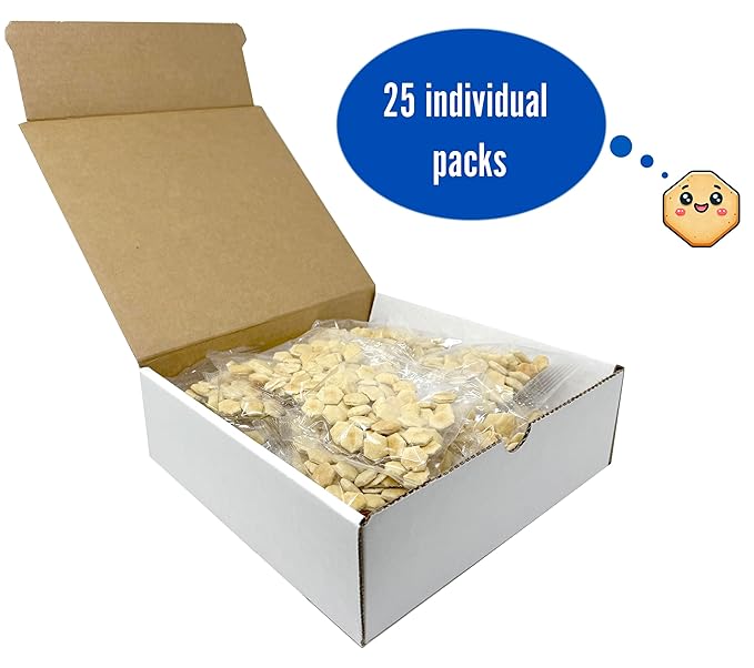 Oyster Crackers Individual Packages, Soup Crackers Oyster Crackers Bulk Pack of 25, Kosher Oyster Crackers
