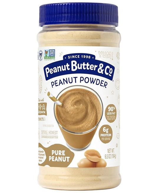 Peanut Butter & Co. Pure Peanut Protein Powder, Non-GMO Project Verified, Gluten Free, Vegan, 6.5 oz Jar