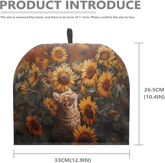 3D Cat Sunflower Tea Cosy Cover Insulated Teapot Cover for Home Kitchen Decoration Warm Keep Tea Kettle Cozy