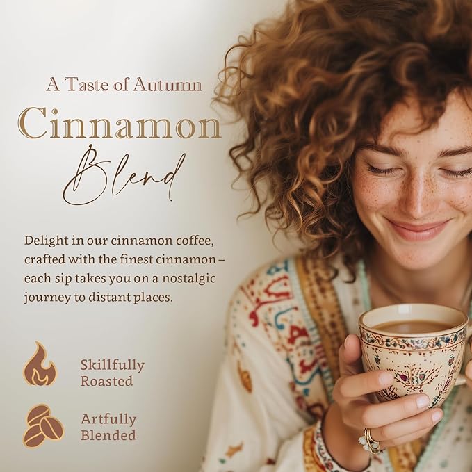 Flavored Ground Coffee ??Cinnamon, 100% Arabica, Single Origin, Medium Roast, USDA Organic, Naturally Flavored ??by Coffea Flavor