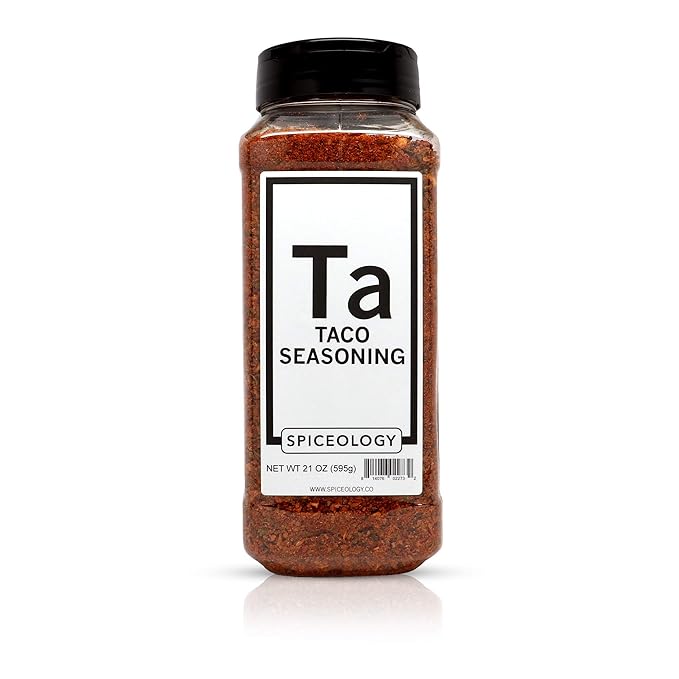 Spiceology - Taco Seasoning - Mexican Spice Blend - Use On: Tacos, Fajitas, Enchiladas, Tortilla Soup, Beef, Chicken, Pork, Fish or Shrimp - 22 oz