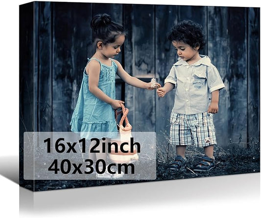 Hoopwarte Personalized Custom Canvas Prints, Photo on Canvas Transform Your Photos into Stunning Framed Wall Art-Personalized Prints pictures Wall Art Decor(16L?쐘12W 40x30cm)