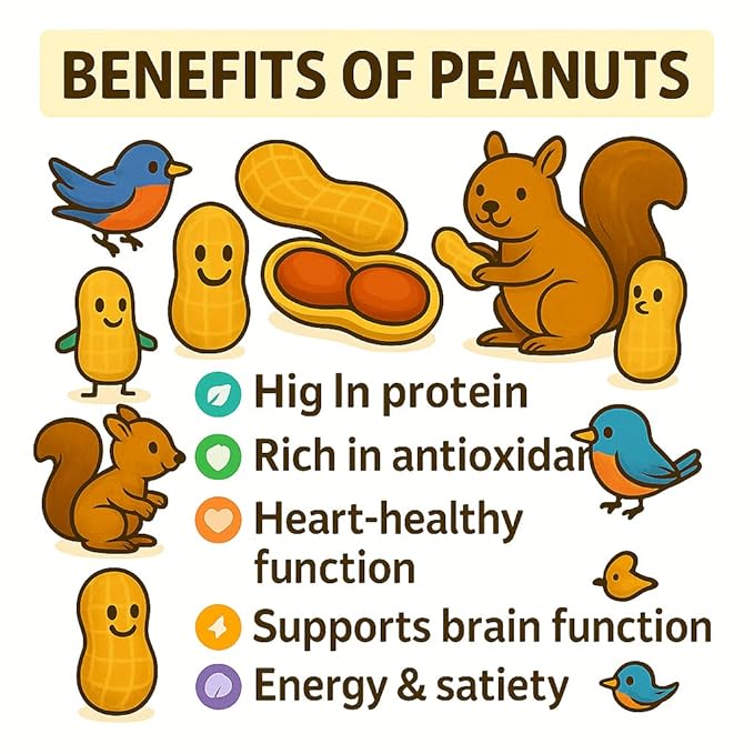 Sky | Premium USA Grown, Raw Peanuts in Shell for Squirrels, 2.5lb | Jumbo Unsalted Peanuts in The Shell.