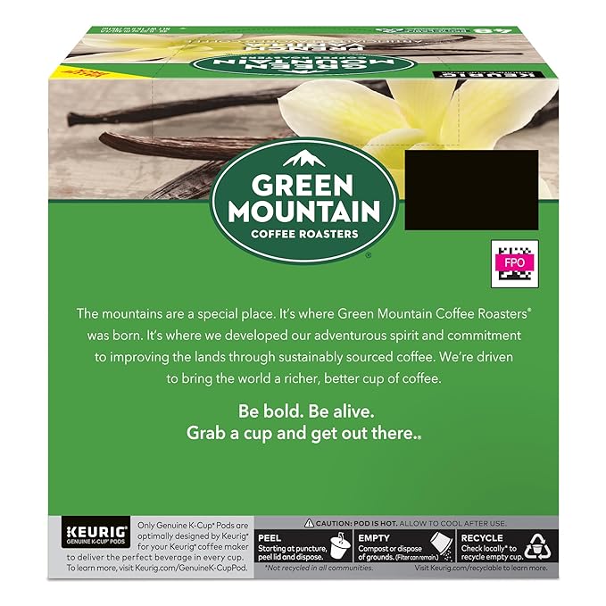 Green Mountain Coffee Roasters French Vanilla Coffee, Keurig Single-Serve K-Cup Pods, Light Roast, 48 Count