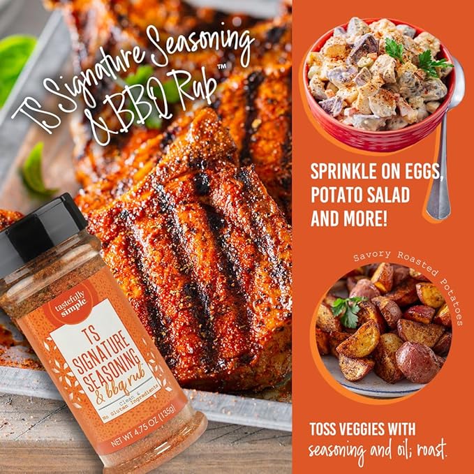 Tastefully Simple TS Signature Seasoning & BBQ Rub, 4.75 oz