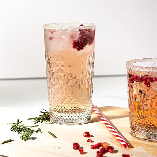 Bormioli Rocco Bartender Stone 16.5 oz. Cooler Glasses, Clear, Set of 6