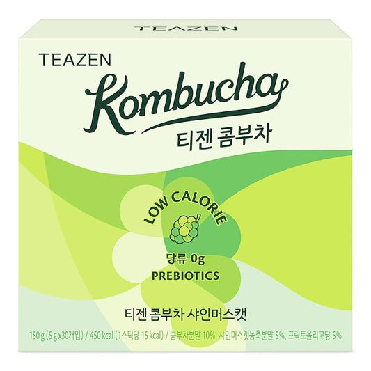 TEAZEN Shine Muscat Kombucha Tea, Electrolyte & Hydration Drink Mix, Sugar Free, Live Probiotics &