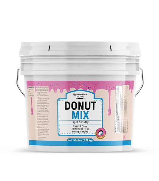 Unpretentious Raised Donut Mix, 1 Gallon, Baking & Frying, Light & Fluffy, Tender & Flaky (96 Ounce)