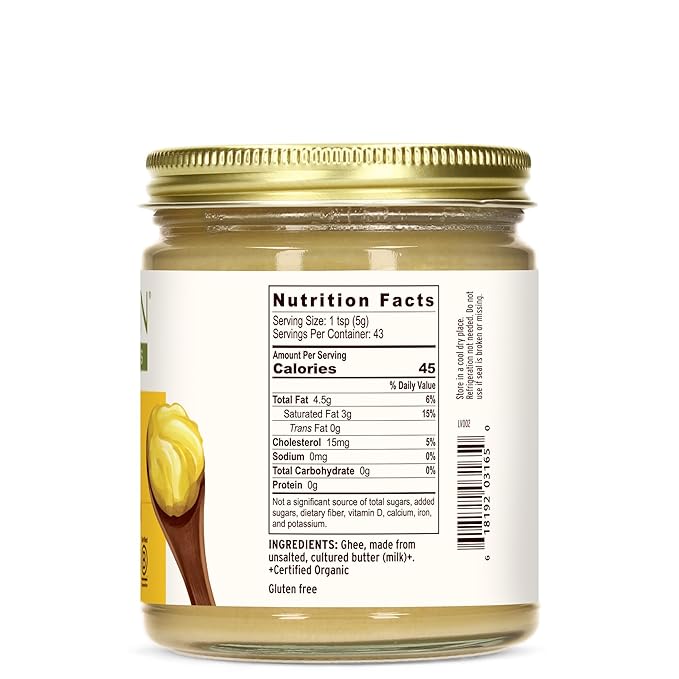 Banyan Botanicals Grass-Fed Ghee ??Original Cultured Organic Ghee (Clarified Butter) ??Tasty Oil & Butter Alternative for Cooking & Baking ??7.5 oz ??Non-GMO Gluten Free Vegetarian