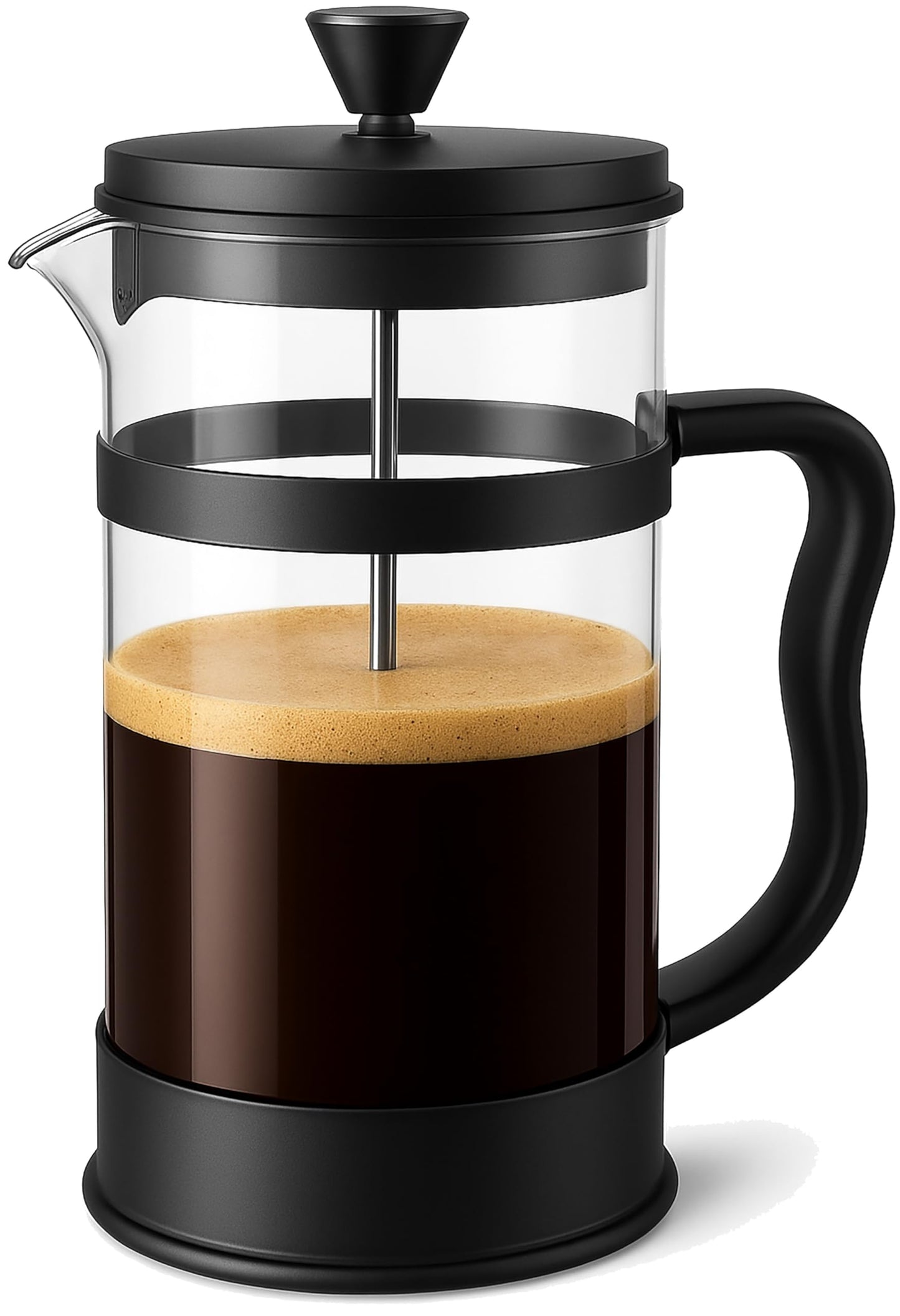Utopia Kitchen Borosilicate Glass French Press Coffee Maker 34 Oz, Black