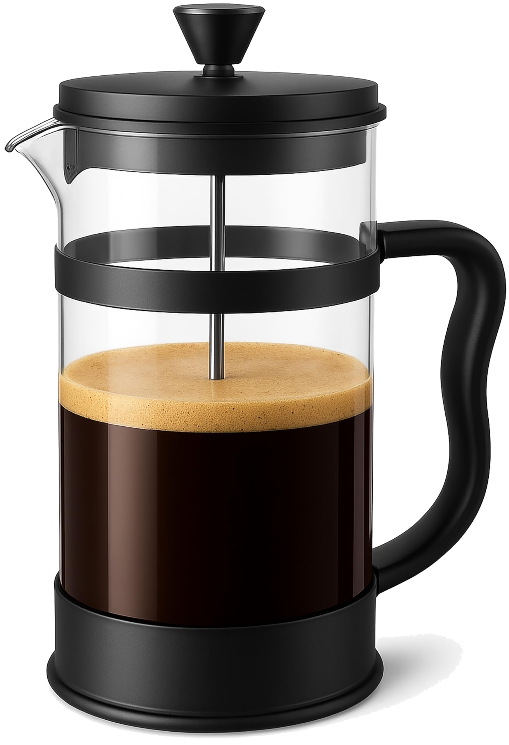 Utopia Kitchen Borosilicate Glass French Press Coffee Maker 34 Oz, Black