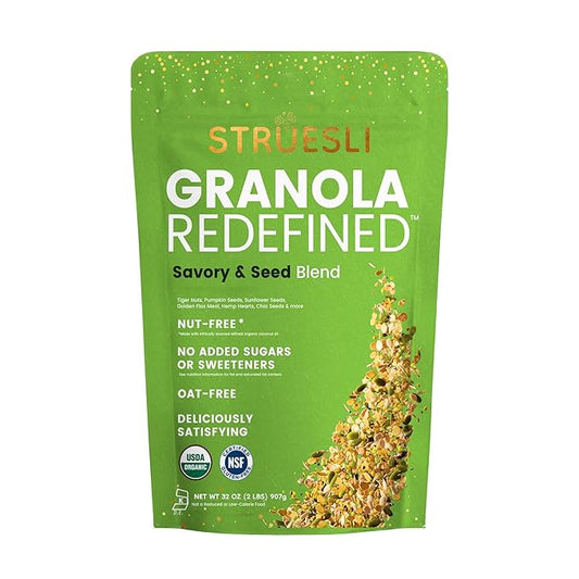 Struesli - Organic Savory + Seed Granola Redefined | No Added Sweeteners, No Grains | Keto & Paleo Friendly | Gluten-Free, Grain-Free | Healthy Adult Snack | High-Fiber, Nutrient-Rich, Satisfying Crunch