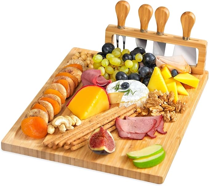 RoyalHouse Personalized Charcuterie Board, Custom Bamboo Engraved Cheese Board, Customized Gifts, Bridal Shower Gifts, Perfect for Personalized Wedding and Christmas Gift