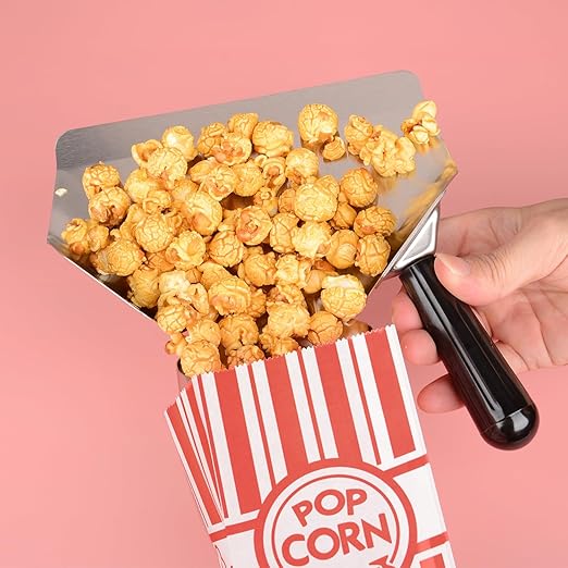 100pcs Paper Popcorn Bags for Party, 1 Oz Small Vintage Individual Servings Popcorn Container Pop Corn Bags Bulk for Popcorn Machine Accessories Supplies Movie Nights (100)