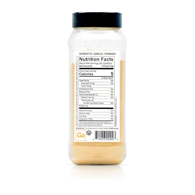 Spiceology ??Domestic Garlic Powder ??Fine Ground Garlic for Seasoning, Spice Blends & Everyday Cooking ??Bold, Savory Flavor ??16 oz