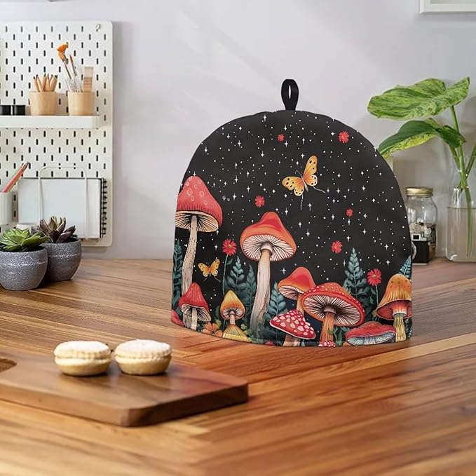 Generic Hudotybom Mushroom Tea Cozy for Teapot Insulated Large Teapot Cover to Keep Warm Tea Kettle Cover Machine Washable Coffee Pot Cloth Covers Kitchen Home Decorations for Housewife Mom, CZA49