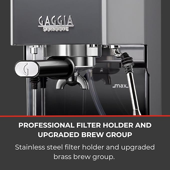 Gaggia RI9380/51 Classic Evo Pro Espresso Machine, Industrial Grey, Small