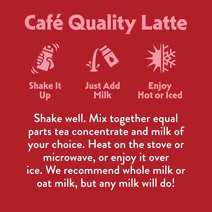 STASH Double Spice Chai Latte Concentrate - Barista Style Caffeinated Chai Tea Beverage - Crafted in Oregon - Plant Based and Dairy-Free, Serve Hot or Iced, 32 fl oz