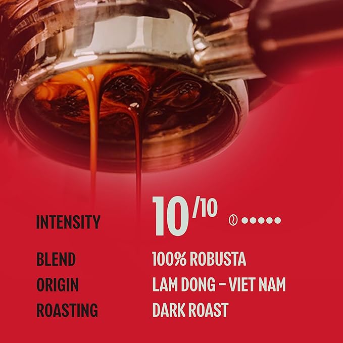 BAZAN COFFEE Too Strong, Vietnamese Robusta Whole Bean Coffee, Dark Roast, High Caffeine, Bold Espresso Flavor, Low Acidity, Perfect with Milk, 12oz Bag (12 Ounce (Pack of 1), Whole Bean)