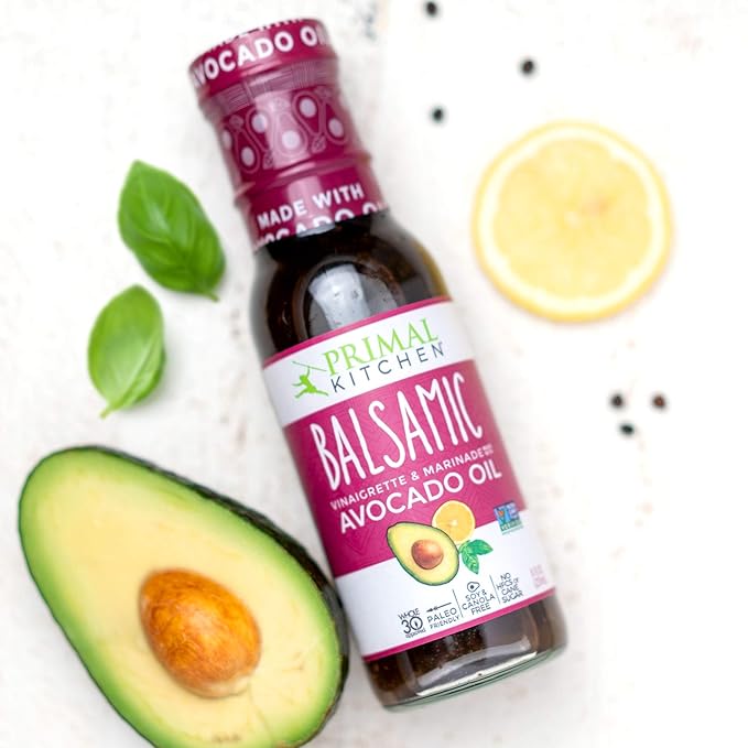 Primal Kitchen Italian Dressing, Balsamic Vinaigrette, and Greek Dressing & Marinade, Made with Avocado Oil, 8 Fluid Ounces, Variety Pack of 3