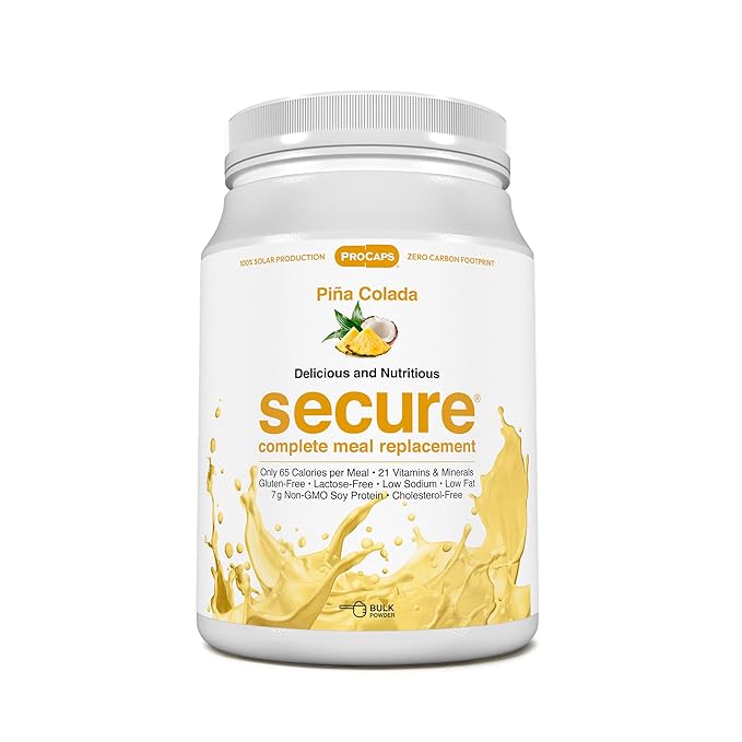 ANDREW LESSMAN Secure Soy Complete Meal Replacement - Piña Colada 30 Servings - Only 65 Calories