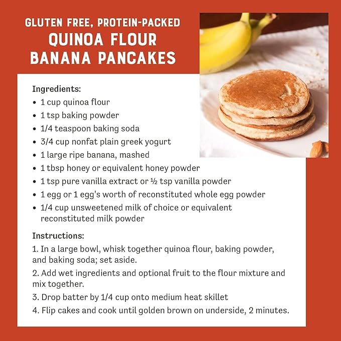 Judee's Quinoa Flour 2 lb - Made In USA, Non-GMO, Vegan - Great for Making Pancakes, Muffins, Pie Crusts, Quiches, and Breads - Made in a Dedicated Gluten-Free Facility