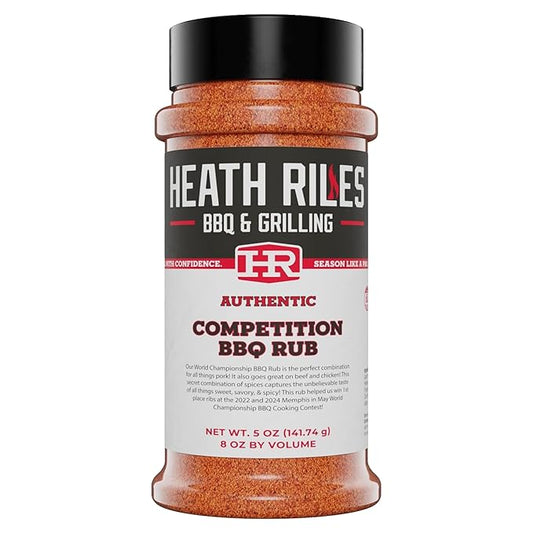 Heath Riles BBQ Rub - Competition Seasoning, Champion Pitmaster Recipe, Legendary BBQ Rubs For Smoking & Grilling, 70+ BBQ Championships, 8 oz.