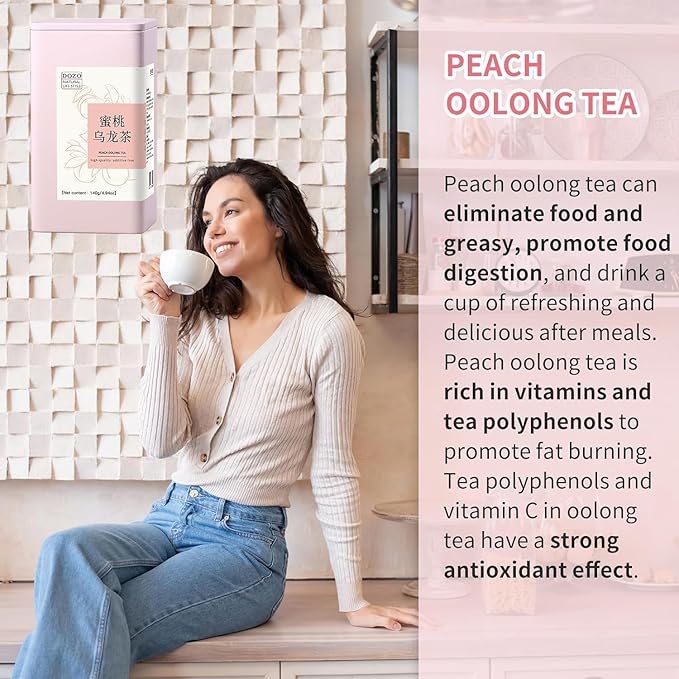 DOZO White Peach Oolong Tea Bags 4.93oz/140g (40 bags) Individual Peach Blossom High Mountain Oolong Tea Bags Refreshing Fruit Aroma Cold竊낷ot Brew ??¸죨?¿뚪?????¸죨?¿뚪????�죨?¿뚪???"<div>