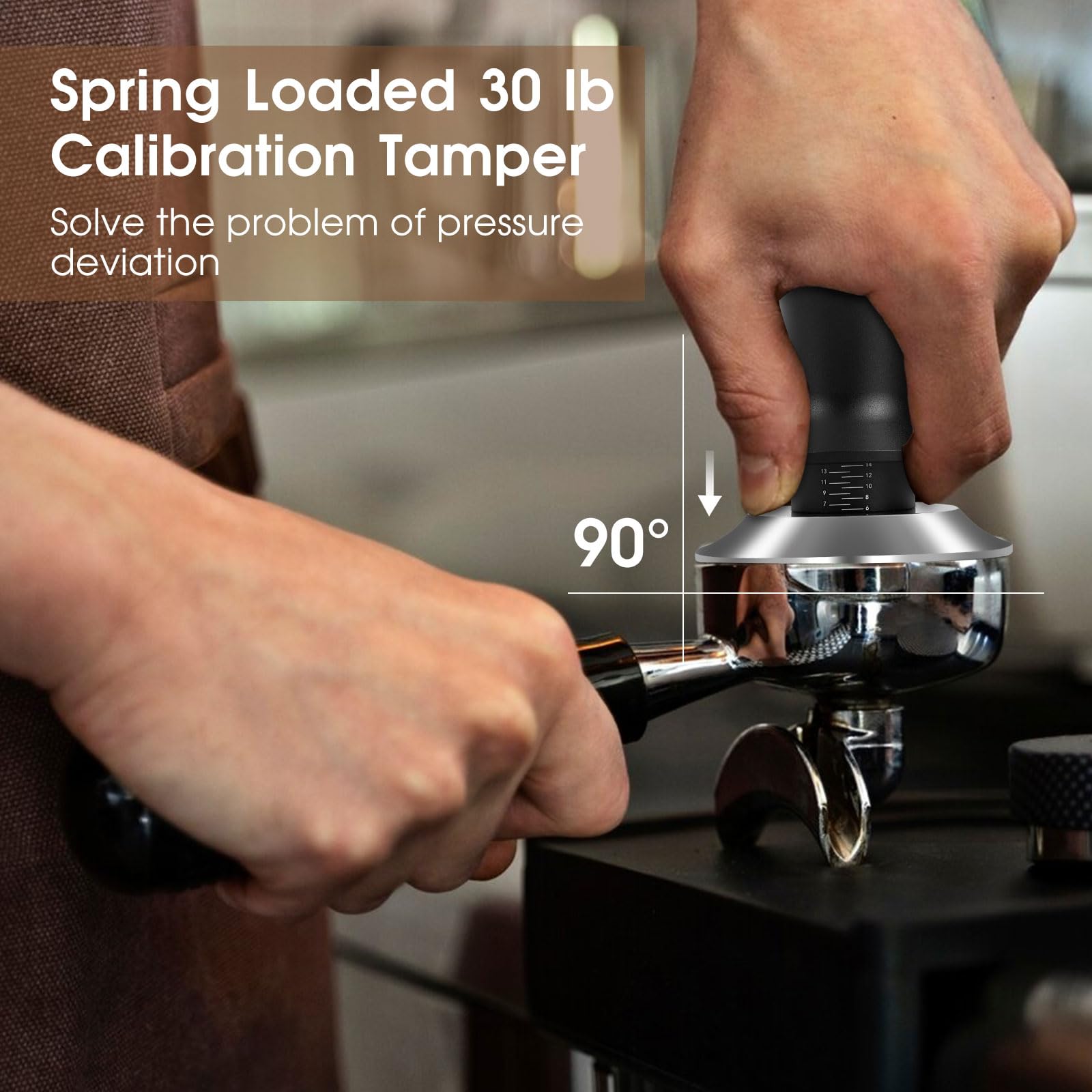 Reoszeank 51mm Espresso Accessories Kit, Distributor, Tamper, Dosing Funnel