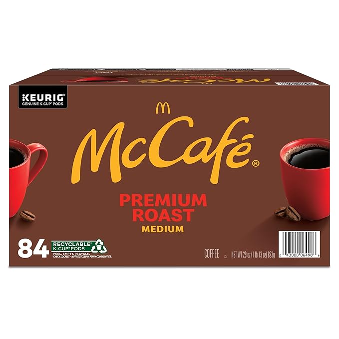 McCafe Premium Roast Coffee, Single Serve Keurig K-Cup Pods, Medium Roast, 84 Count