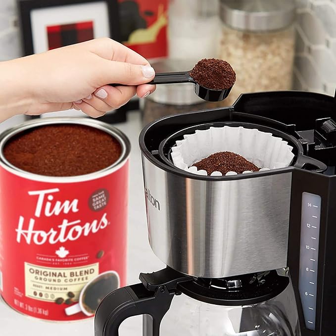 Tim Hortons Original Blend, Medium Roast Ground Coffee, Canada???Favorite Coffee, Made with 100% Arabica Beans, 32.8 Ounce Canister