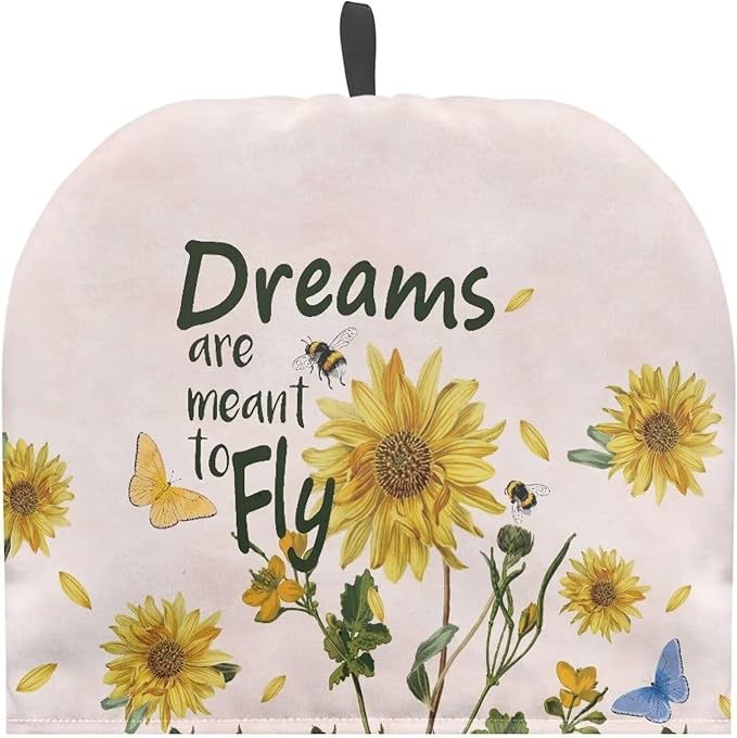 Generic Hudotybom Sunflower Print Tea Cozy for Teapot Insulated Large Teapot Cover to Keep Warm Tea Kettle Cover Machine Washable Coffee Pot Cloth Covers Kitchen Home Decorations for Housewife Mom