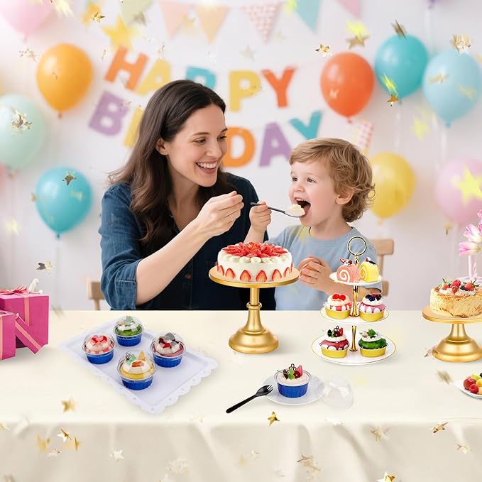 EUSOAR Disposable Ramekins with Lids, 60pcs 5oz Mini Cheesecake Pans and 60pcs Individually Wrapped Sporks, Aluminum Foil Ramekins Baking Cups with Lids for Party Bulk Wedding Birthday Picnic